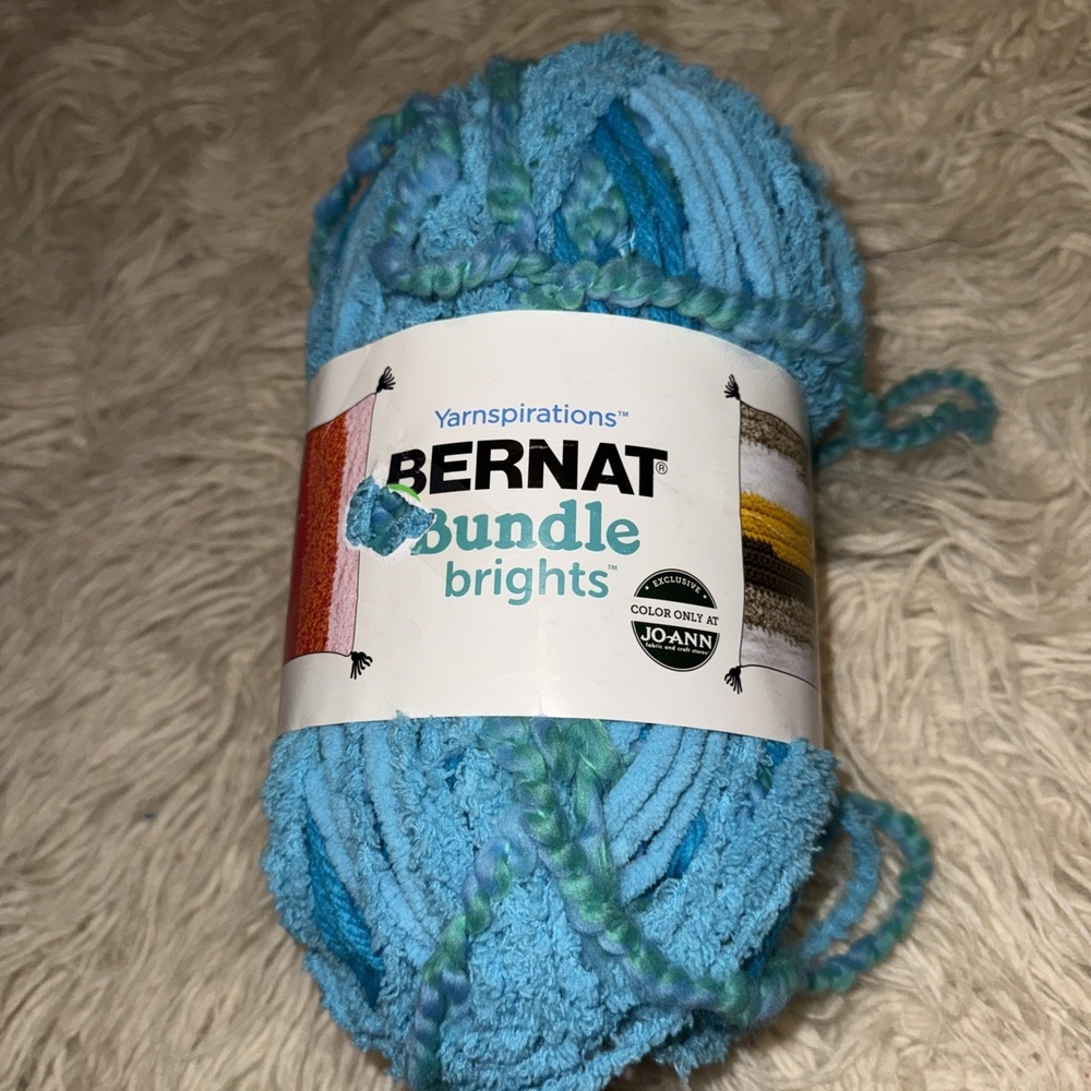 Bernat Bundle Brights Yarn, Yarnspirations 8.8 oz Skein, What's the The Teal-Y-O